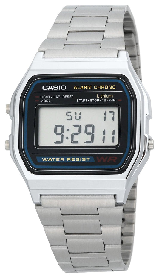 Casio A-158WA-1CR Unisex Horloge 33mm 3 ATM