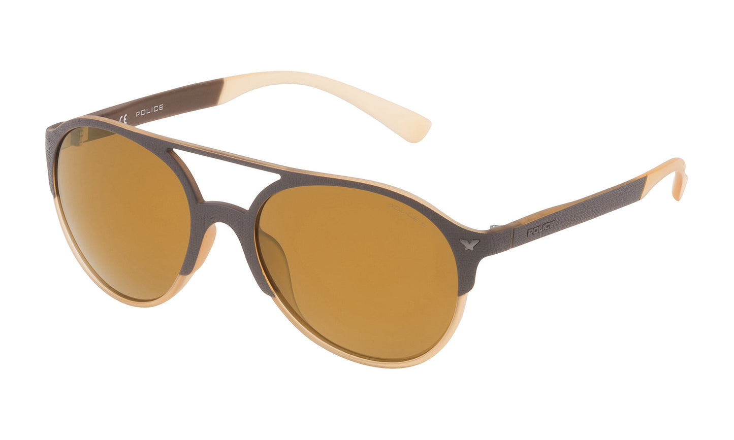 Police SPL163557ESG Zonnebril Unisex 55/19/140