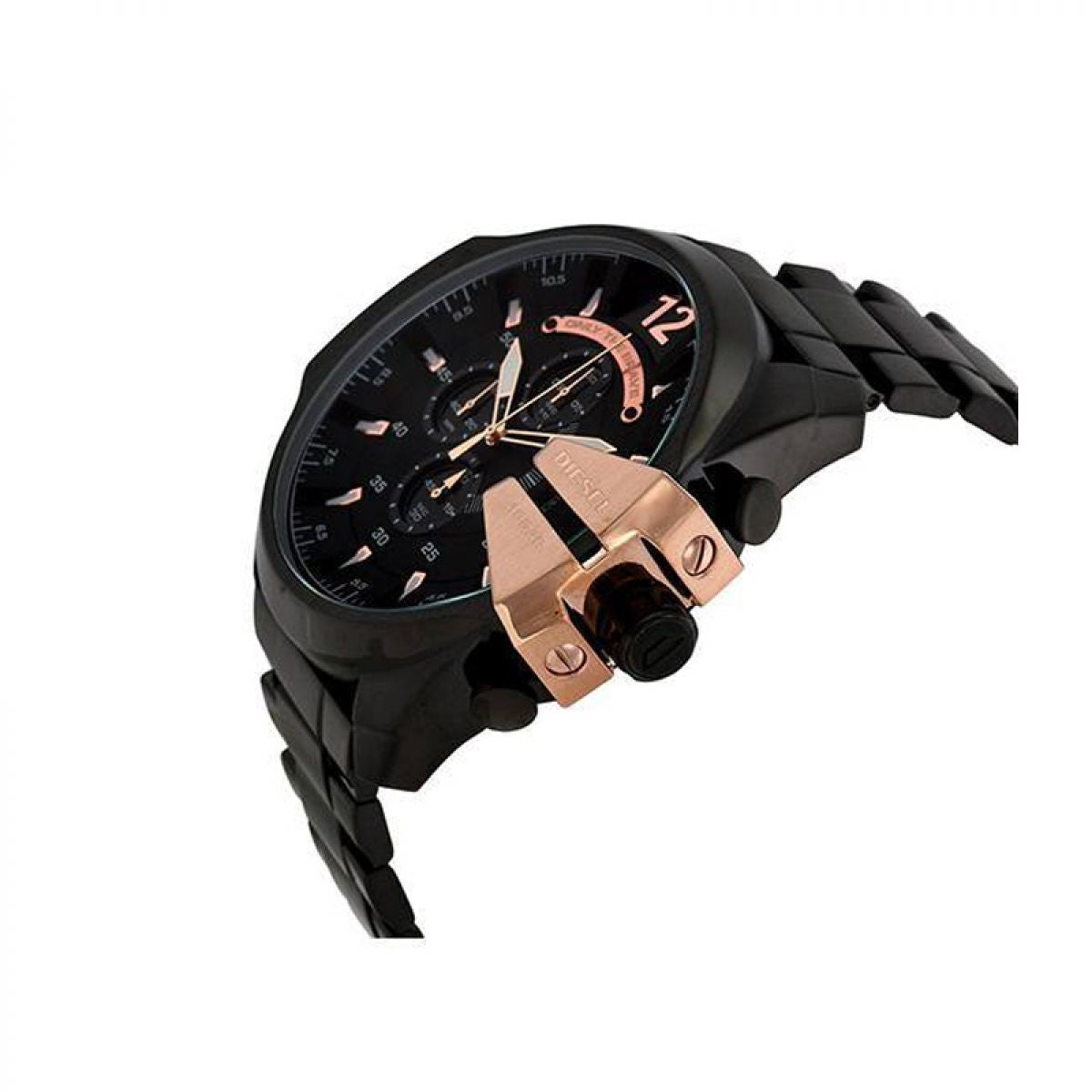 DIESEL Mega Chief XL 52mm Zwart Staal Chronograph | DZ4309