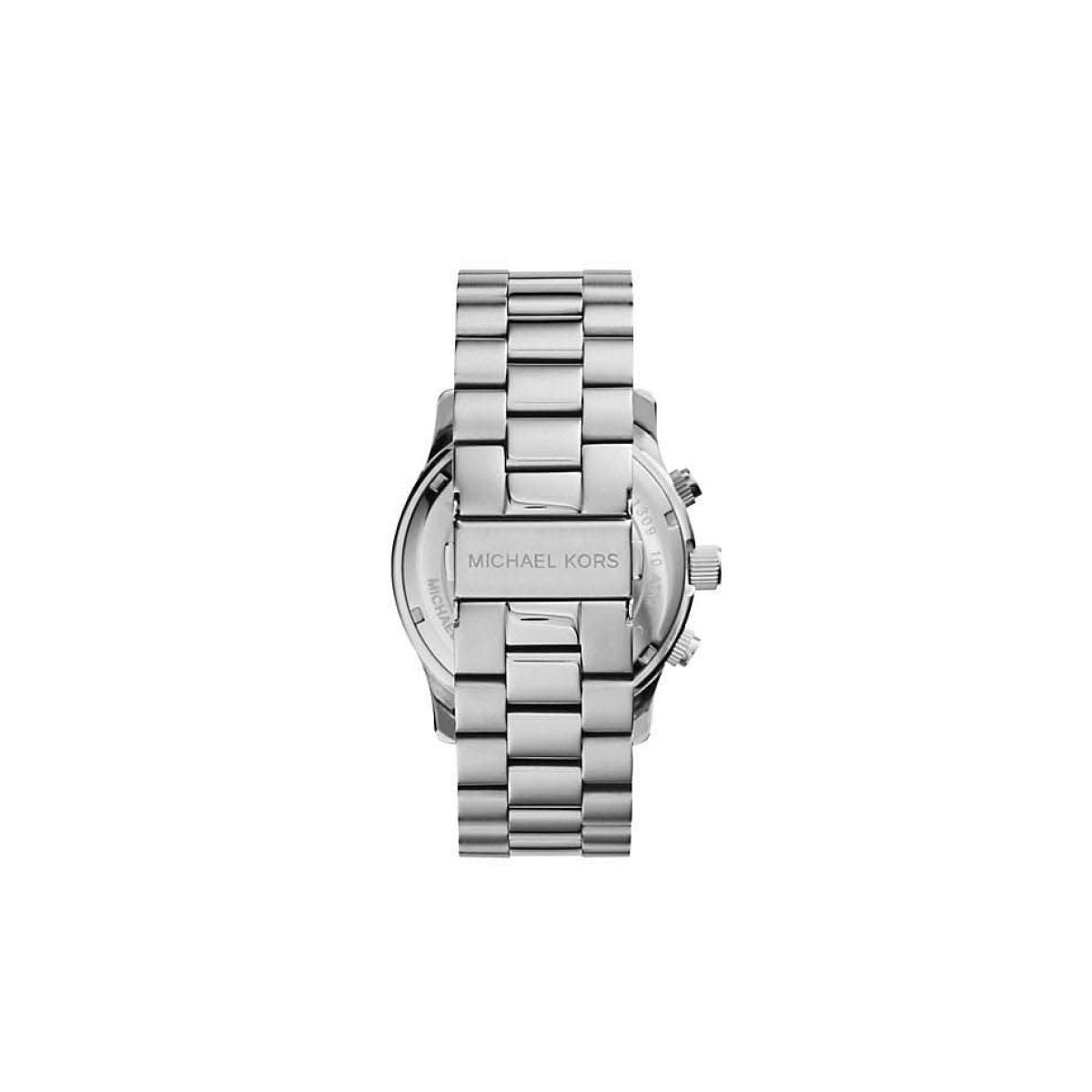 Michael Kors Blue Dial Runway 45 mm staal | MK8314