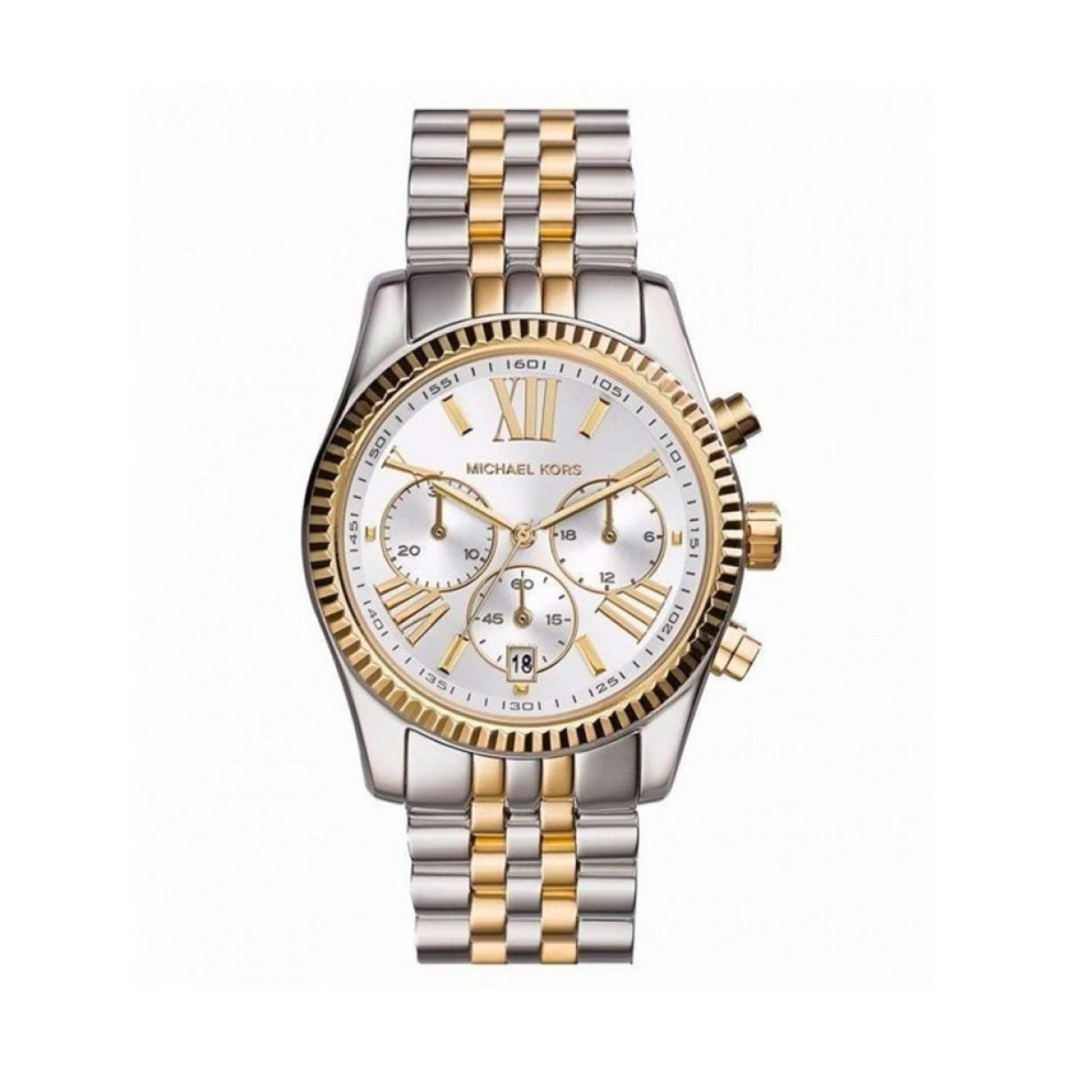 MasterTime Tijdsein gestuurd polshorloge basic, zilver/wit MasterTime Tijdsein gestuurd polshorloge basic, zilver/wit