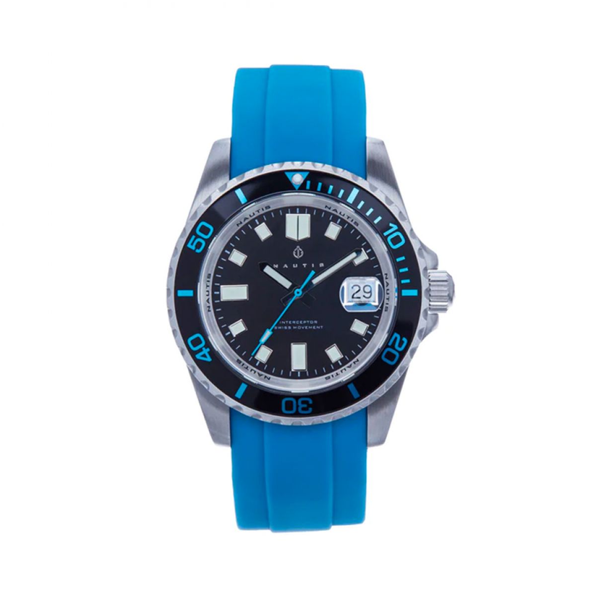 Nautis Interceptor 19161G-A Heren Horloge 43mm 50 ATM