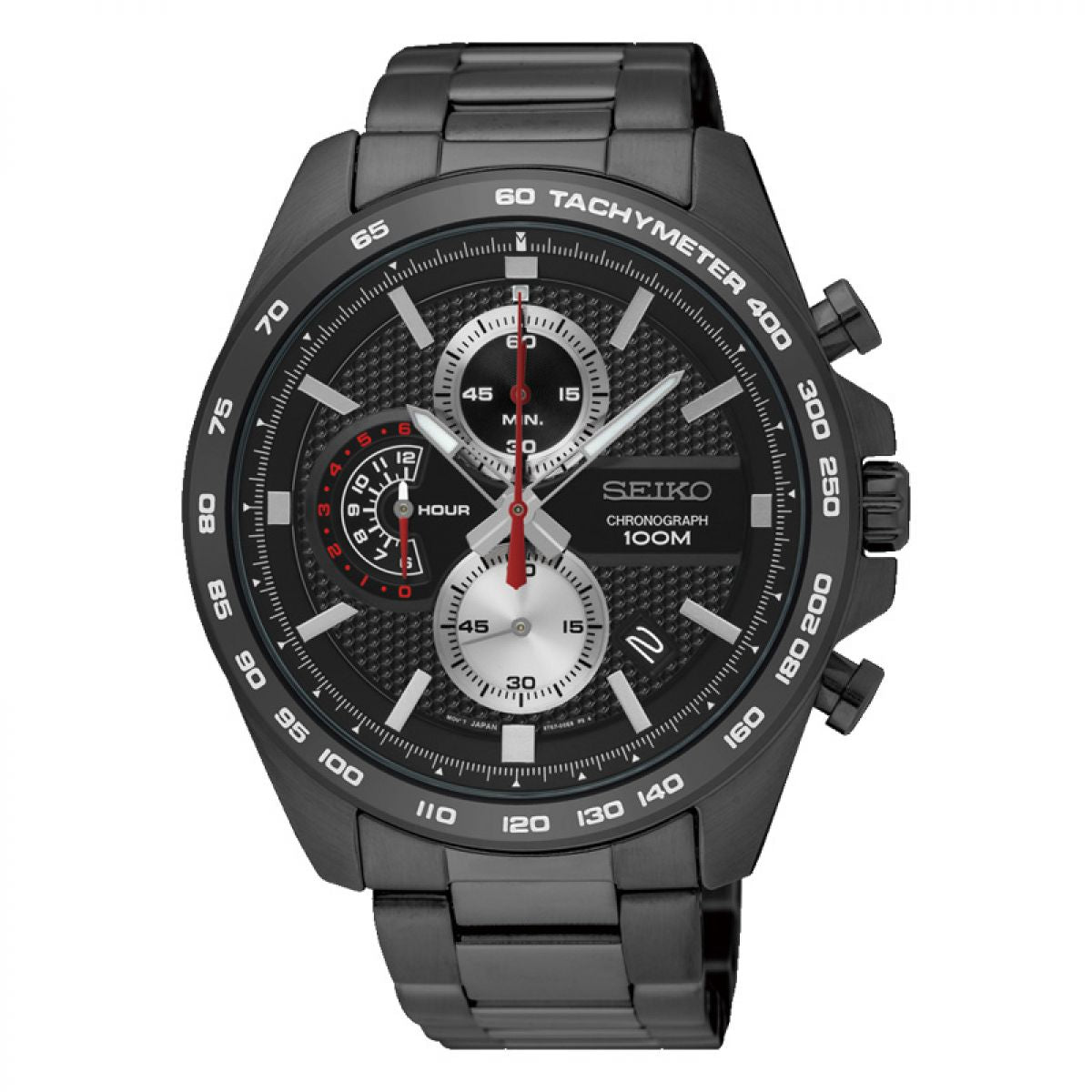 Seiko 44mm edelstalen chronograaf | SSB283P1