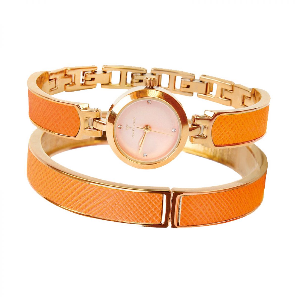 Temptation Set Horloge en Armband Oranje TEA-2016-09