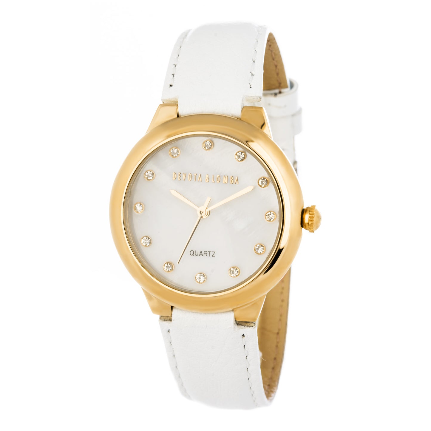 Devota & Lomba DL006WN-02WHITE Dames Horloge 35mm 5 ATM