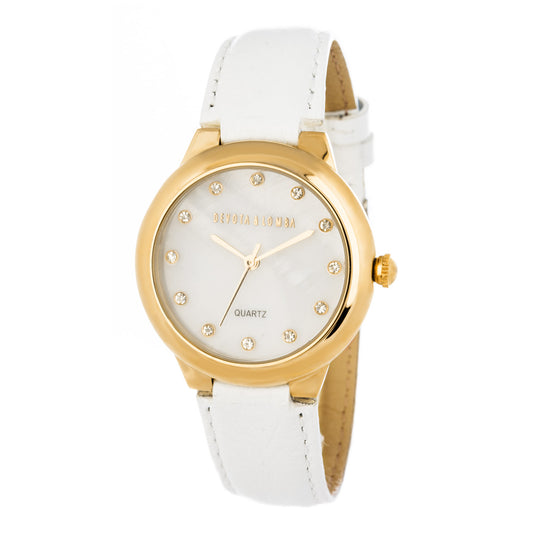 Devota & Lomba DL006WN-02WHITE Dames Horloge 35mm 5 ATM