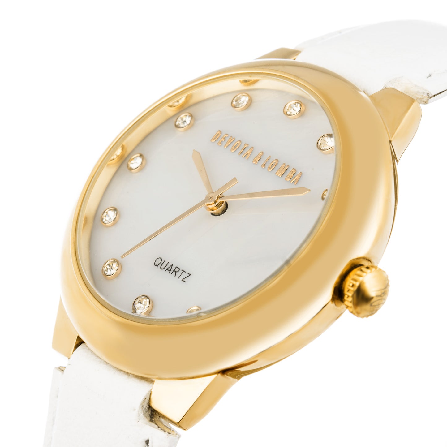 Devota & Lomba DL006WN-02WHITE Dames Horloge 35mm 5 ATM