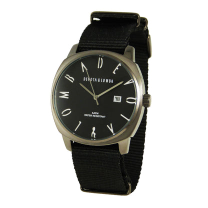 Devota & Lomba DL008MSPBK-01BLACK Heren Horloge 42mm 5 ATM
