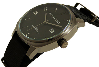 Devota & Lomba DL008MSPBK-01BLACK Heren Horloge 42mm 5 ATM