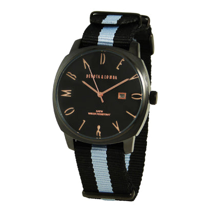 Devota & Lomba DL008MSPBKGR-04BLACK Heren Horloge 42mm 5 ATM