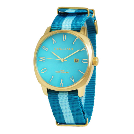 Devota & Lomba DL008MSPBLBL-02BLUE Heren Horloge 42mm 5 ATM