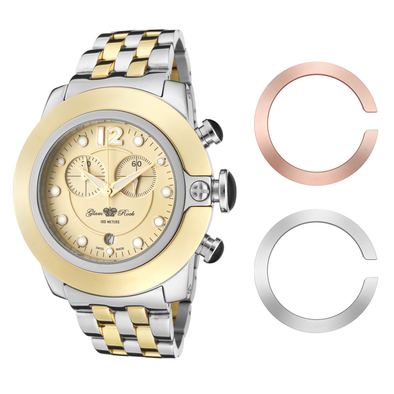 Glam Rock GR32159 Dames Horloge 44mm 10 ATM