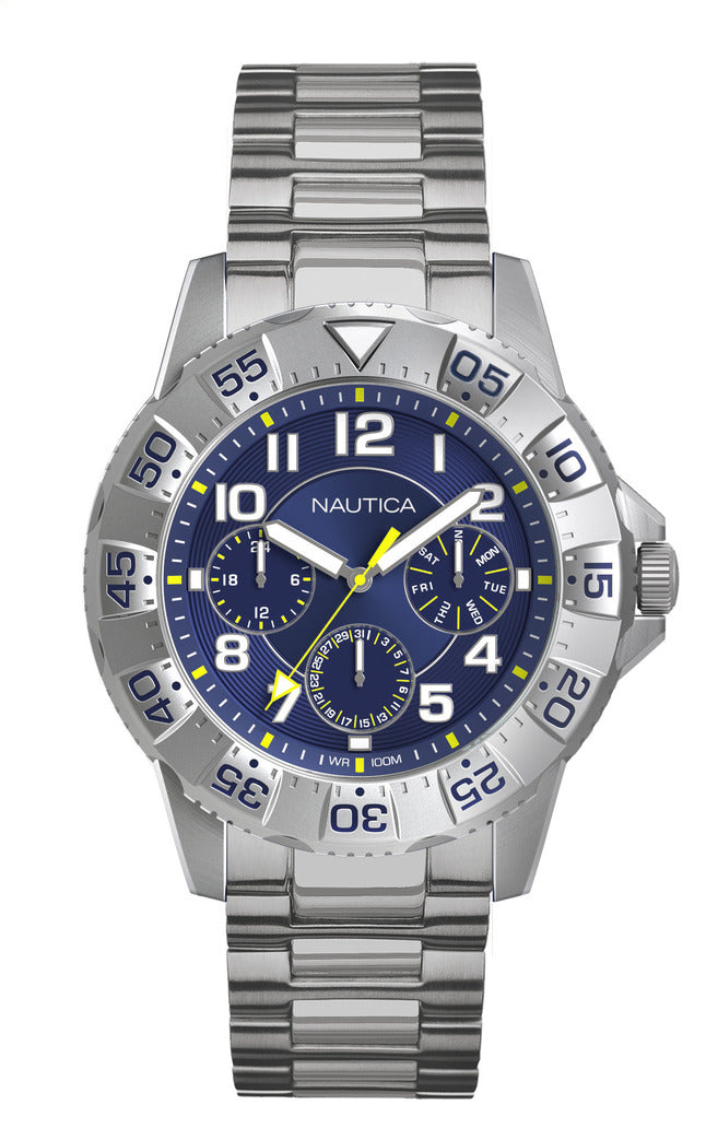 Nautica NAD16552G Heren Horloge 44mm 10 ATM