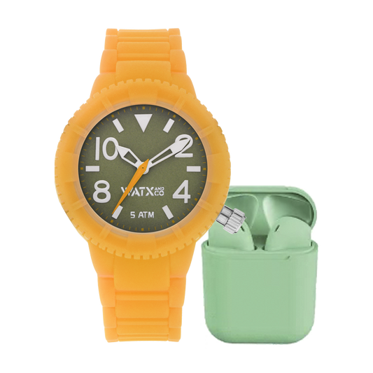 Watxandco WAPACKEAR18_M Dames Horloge 43mm 5 ATM