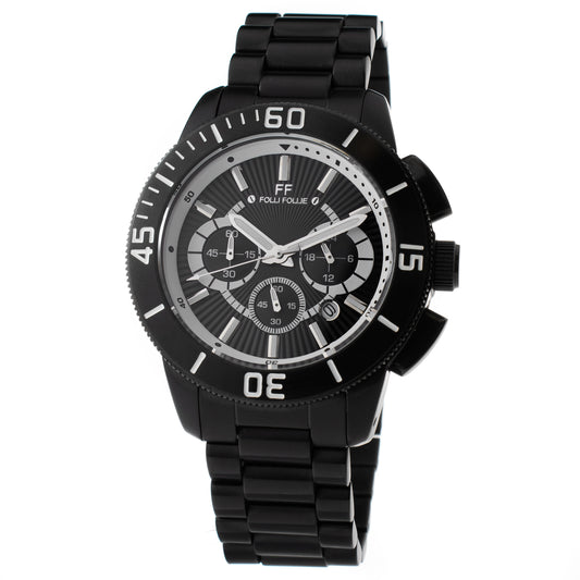 Folli Follie WF8Y036BEK Heren Horloge 40mm 5 ATM