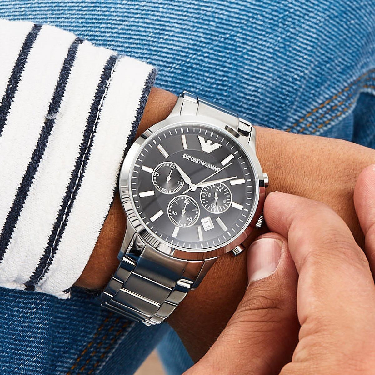 Armani AR2434 Heren Horloge 43mm 5ATM