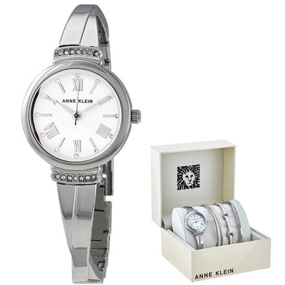 Anne Klein AK/3414WTST Dames Horloge en Armbandset 28mm 3ATM