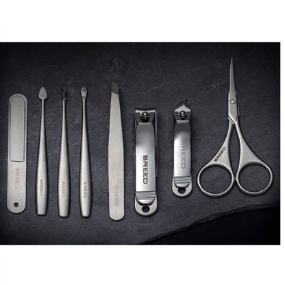 BREED Men's Groom Kit BRDGRMKIT 8-delig Chirurgisch Staal