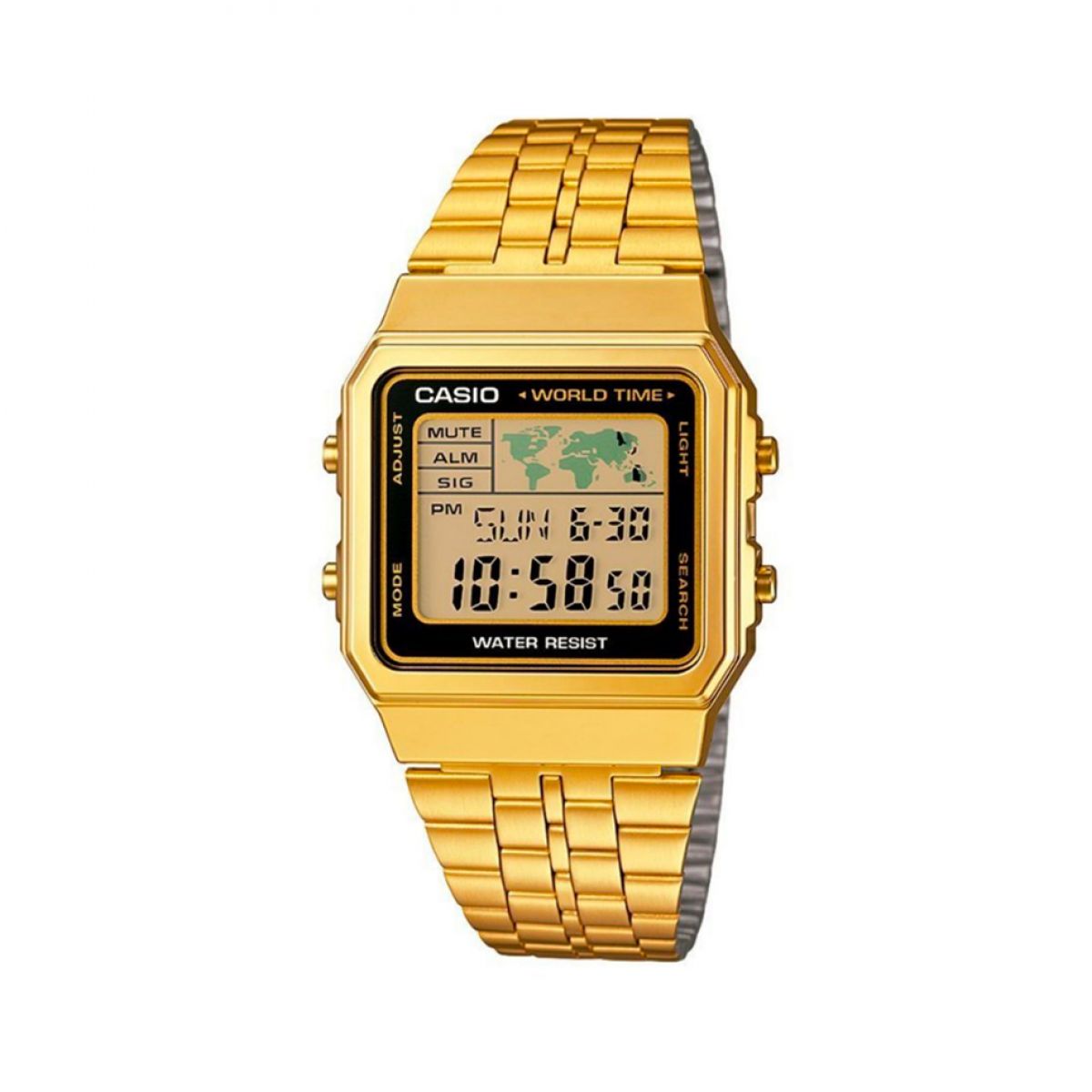 Casio  A-500WGA-1DF Unisex Horloge 34mm 3ATM