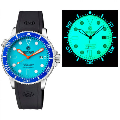 Deep Blue Master 1000 II MSTR442BLUEFULLLUM Heren Horloge 44MM 30 ATM