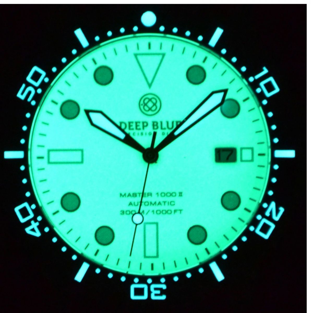 Deep Blue Master 1000 II MSTR442BLUEFULLLUM Heren Horloge 44MM 30 ATM