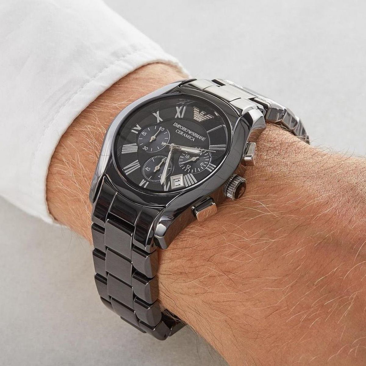 Emporio Armani Ceramica Valente AR1400 Heren Horloge 42mm 5 ATM
