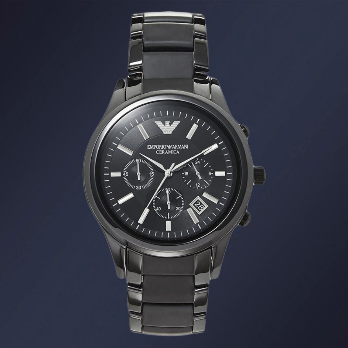 Emporio Armani Renato Ceramica AR1452 Heren Horloge 43mm 5 ATM
