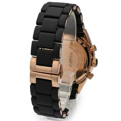 Emporio Armani Rose Goud Zwart Chronograph 38mm |  AR5906 