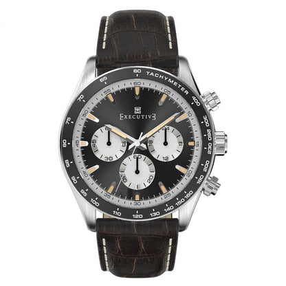 Executive Tweed Chronograph Staal 42mm | EX-1018-05