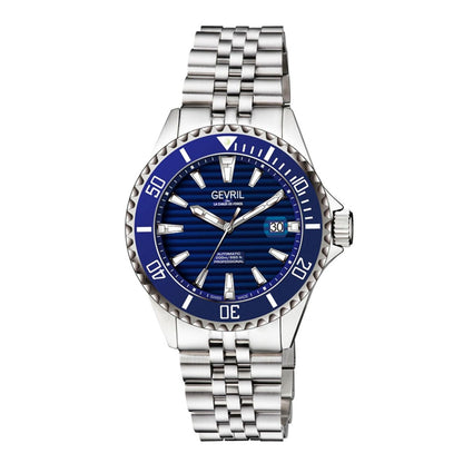 Gevril Men's Chambre Automatic Stainless Steel Bracelet Blue 42601 Heren Horloge