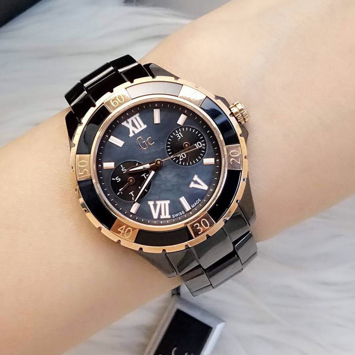 Guess horloge zwart online dames