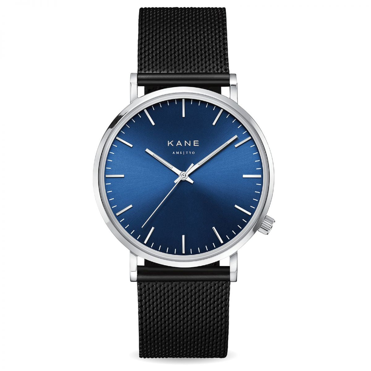 Kane Watches | Blue Artic Black Mesh