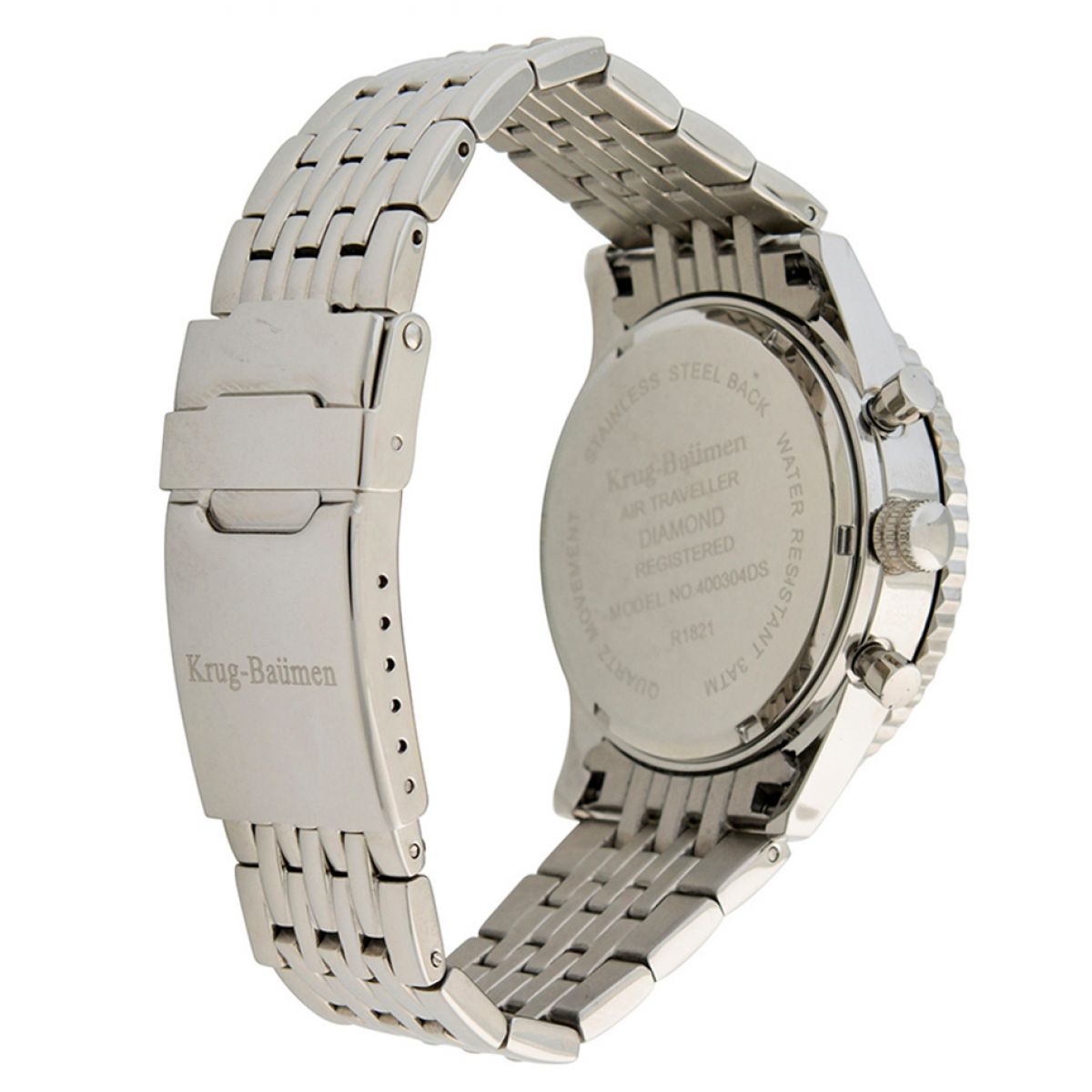 Krug Baumen Air Traveller Diamond 400304DS Heren Horloge 40mm 3 ATM