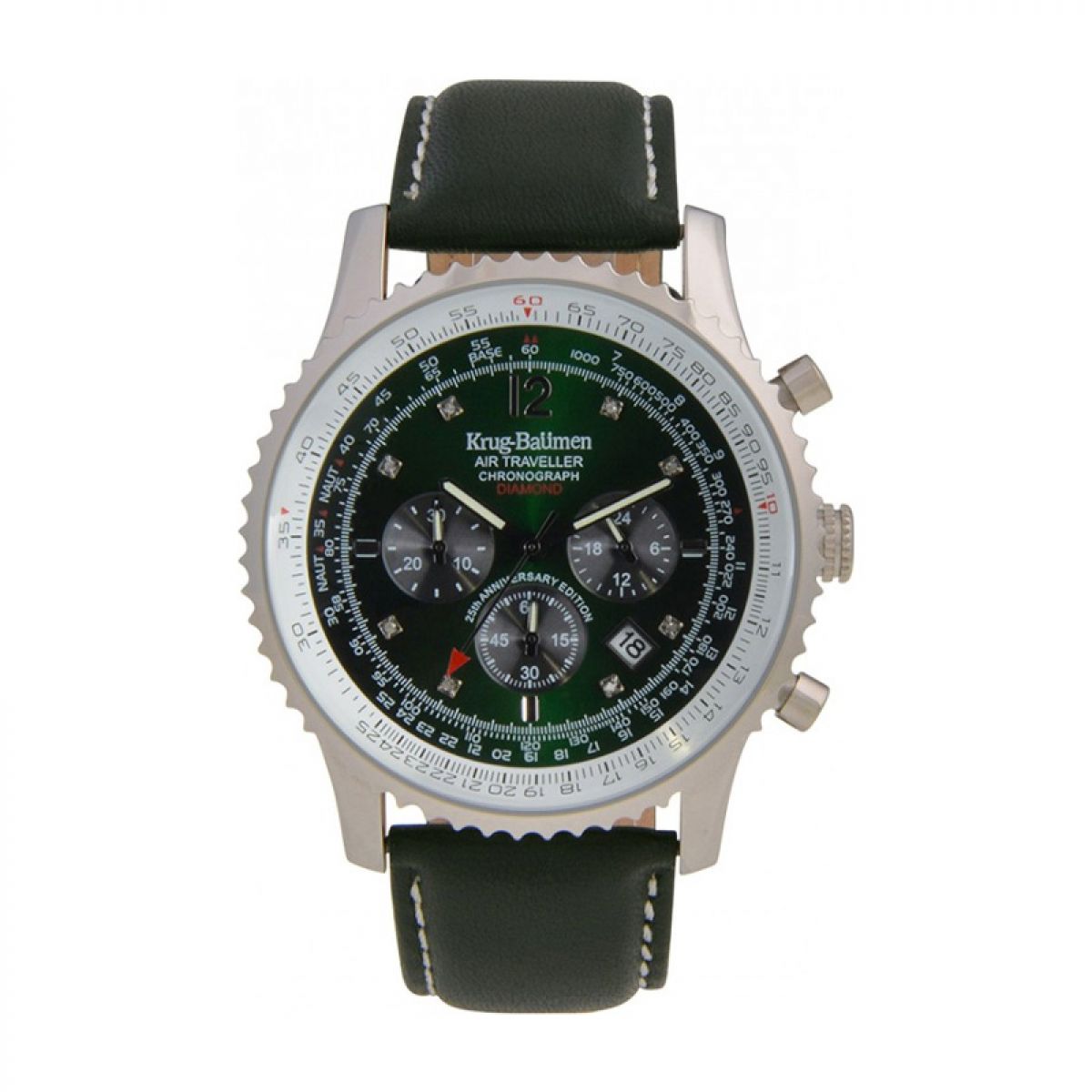 Krug-Baumen Air Traveller Diamond 46mm Anniversary Edition 600506DS Heren Horloge