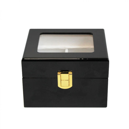 Luxe klassieke houten horlogebox voor 2 horloges | Zwart