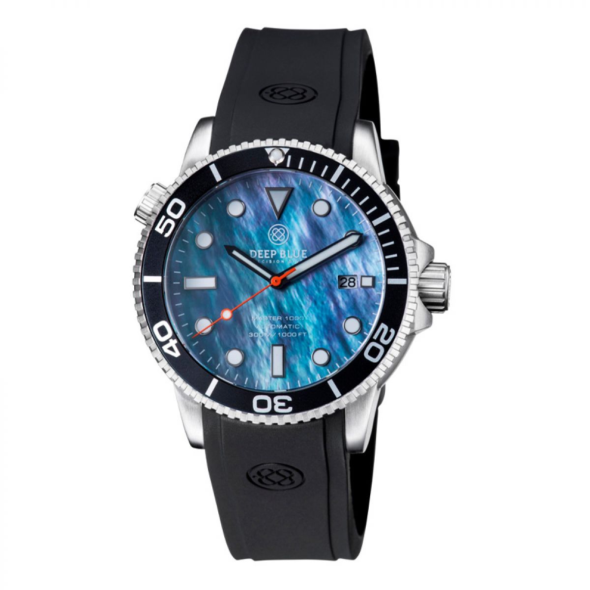 MASTER 1000 AUTOMATIC DIVER BLACK BEZEL -PLATINUM MOTHER OF PEARL DIAL
