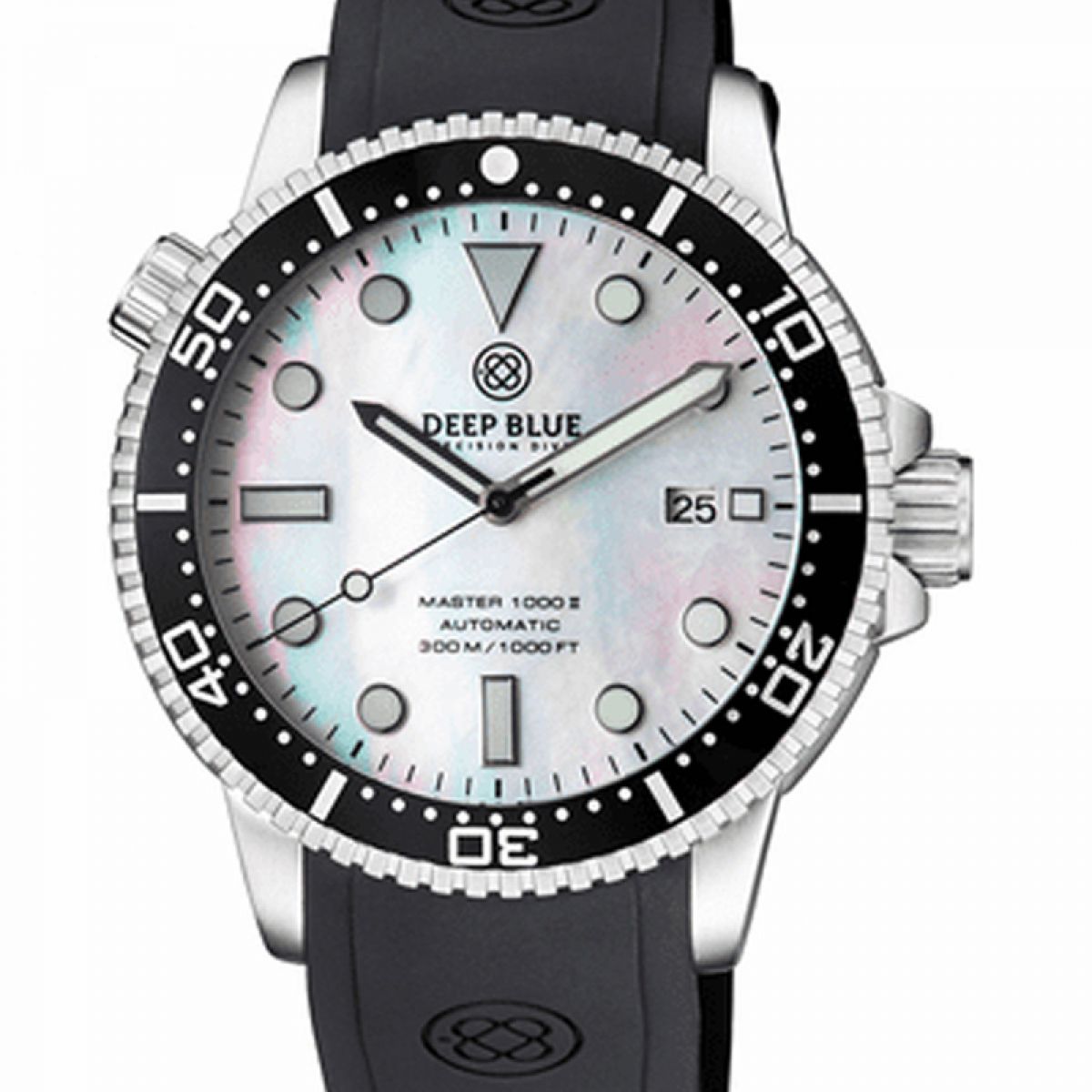 MASTER 1000 II 44MM AUTOMATIC DIVER BLACK CERAMIC BEZEL -WHITE MOTHER OF PEARL DIAL