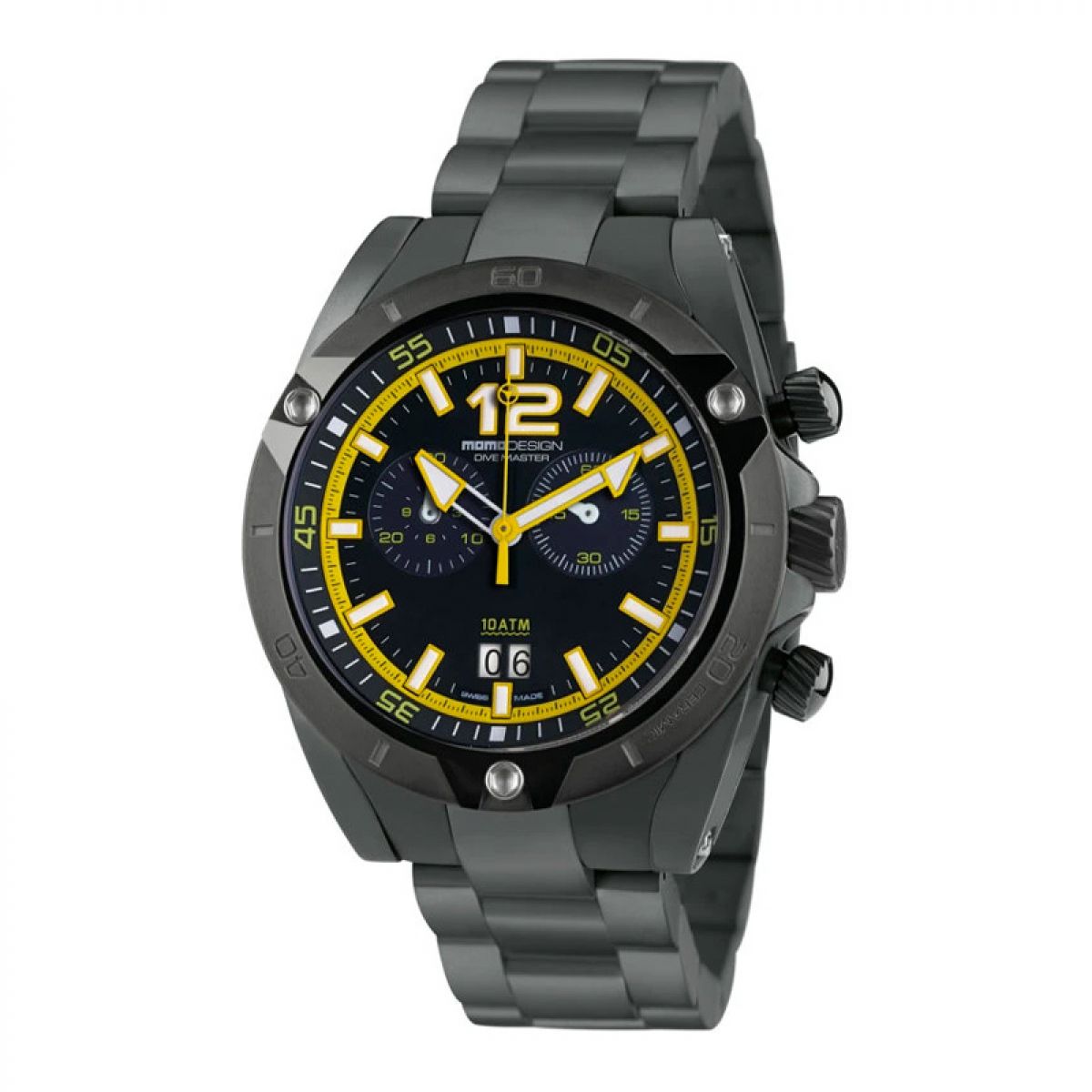MOMO Design Dive Master MD282BK-30 Horloge Heren 46 mm 10 ATM