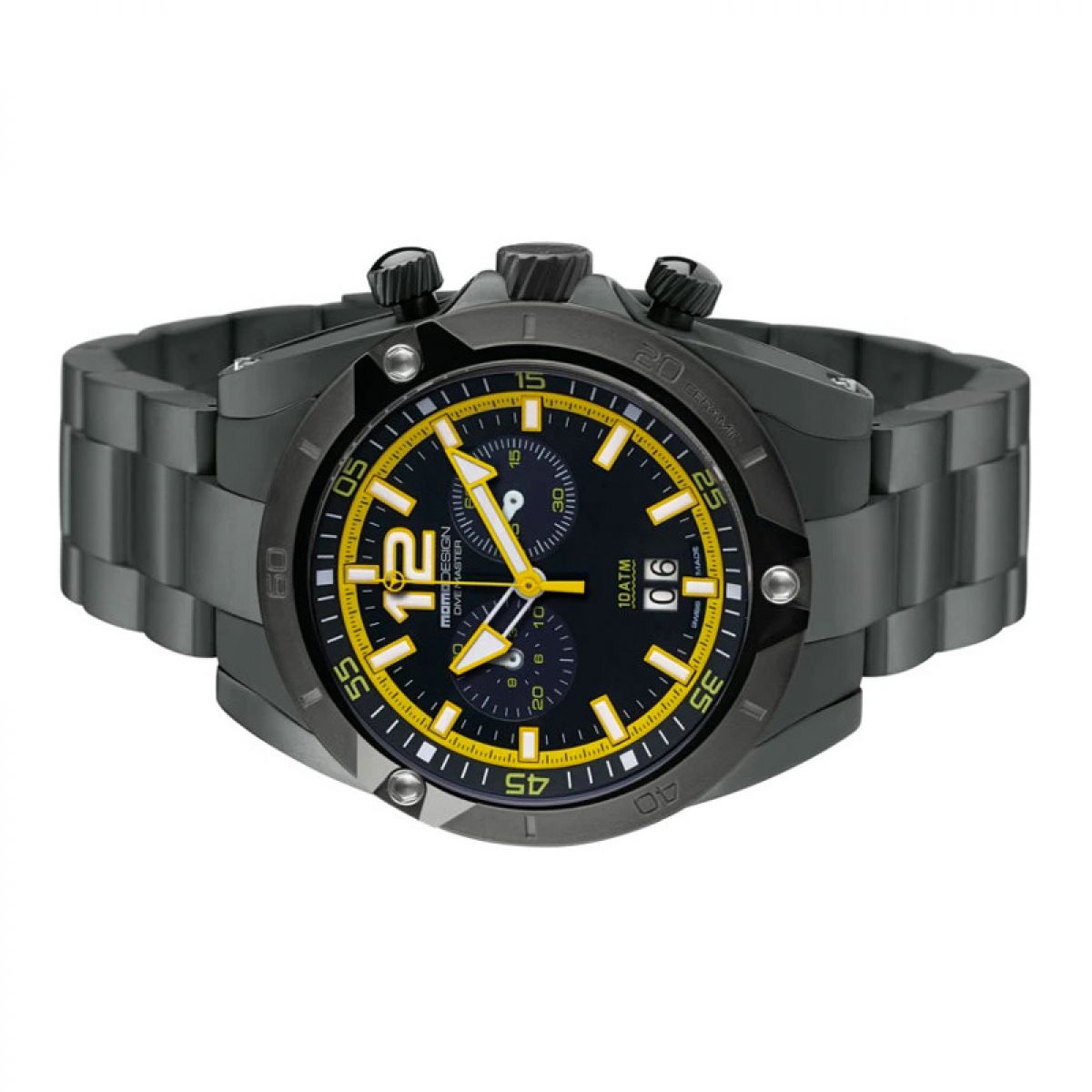 MOMO Design Dive Master MD282BK-30 Horloge Heren 46 mm 10 ATM