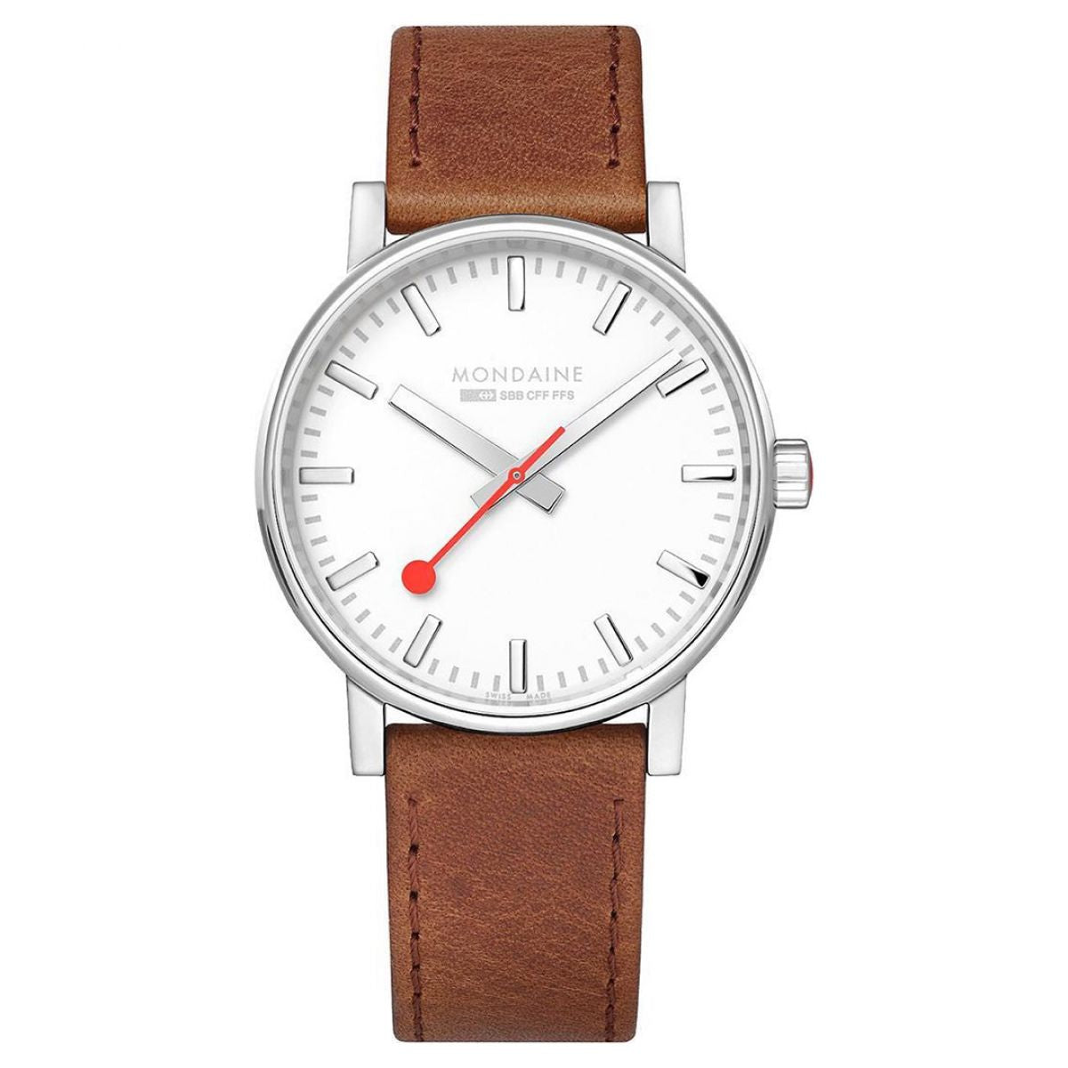 Mondaine MSE.40110.LG Unisex Horloge 40mm 3ATM