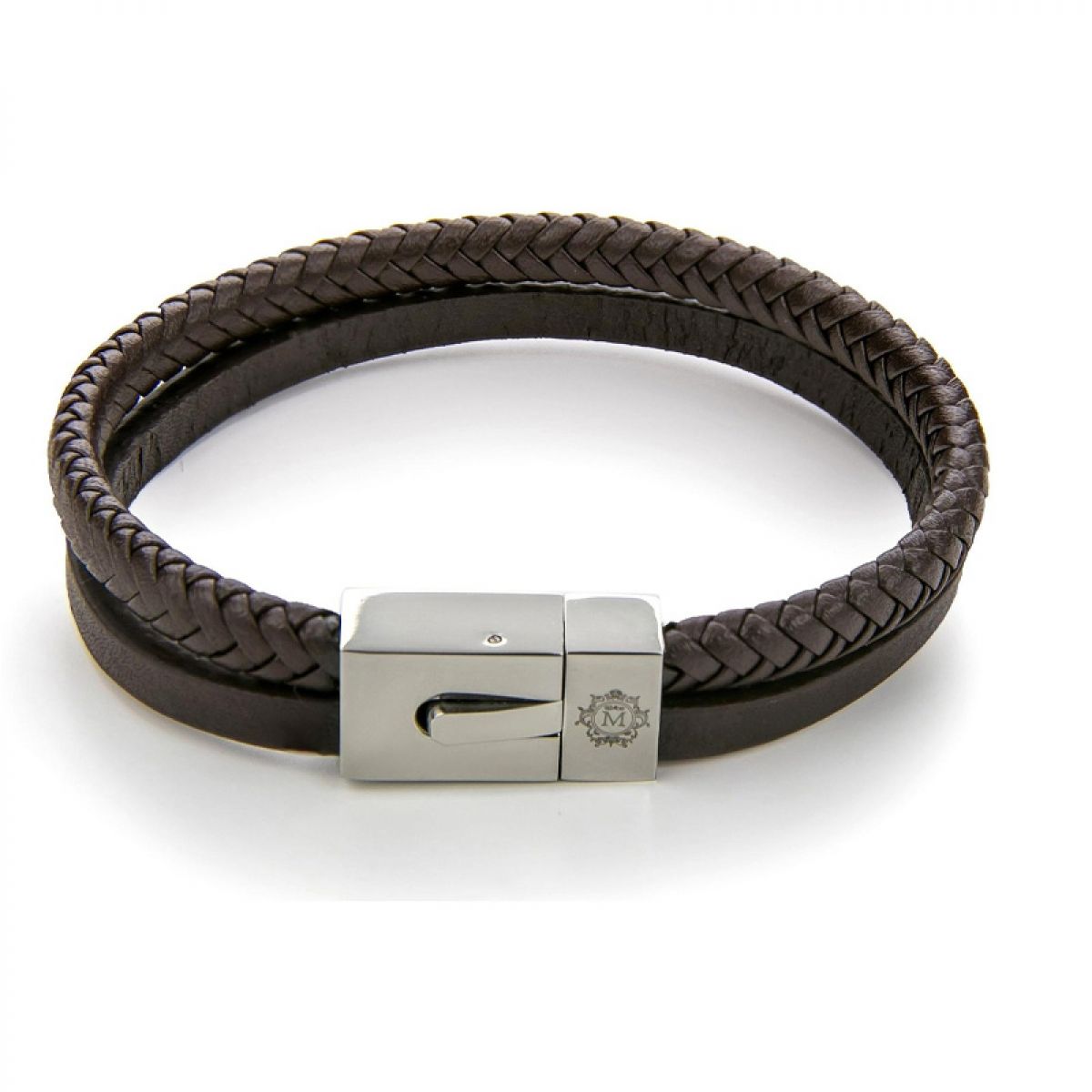 Monomen Men's Genuine Nappa Leather Bracelet MM10822SO