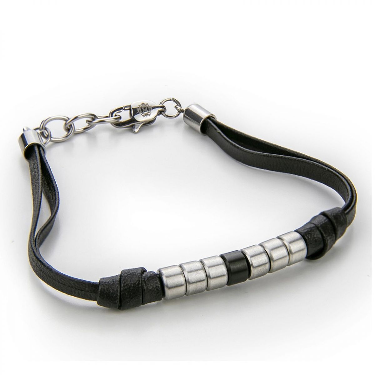 Monomen Men's Genuine Leather Bracelet MM10829SB