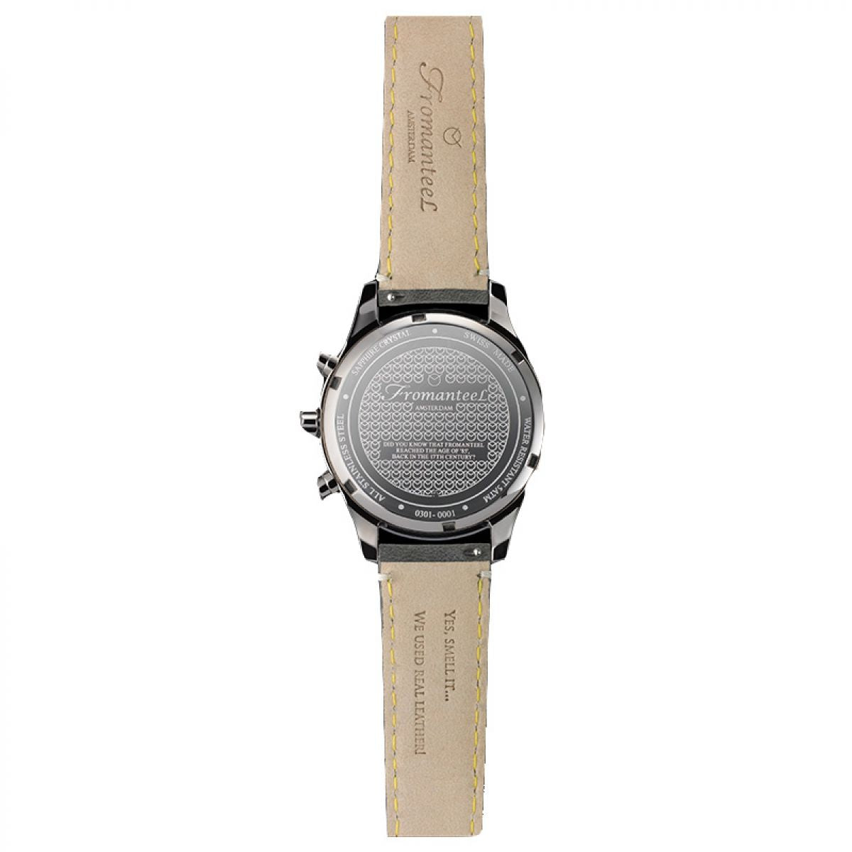 Refurbished Fromanteel Classic Black 85-0303-001 Heren Horloge 42mm