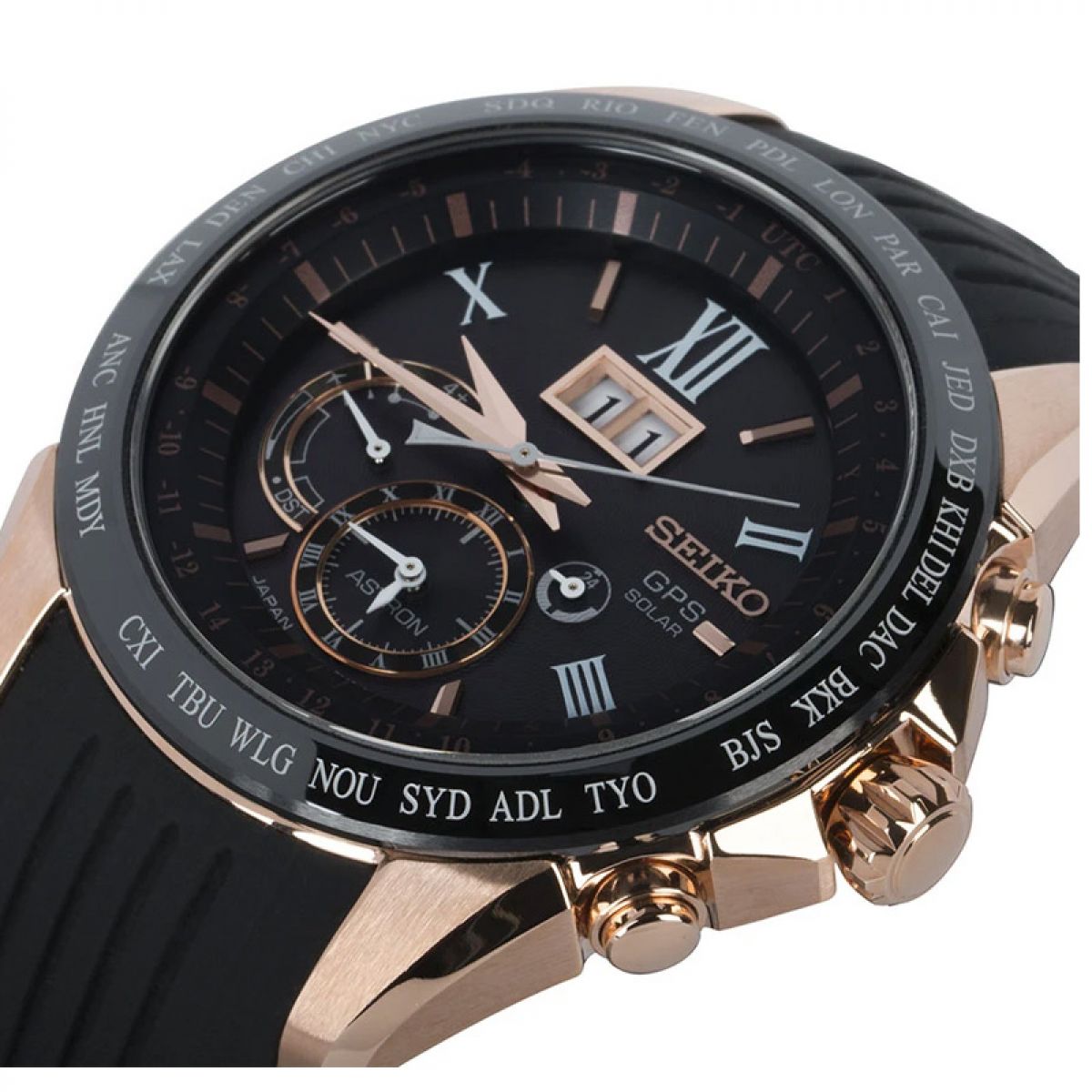 Seiko Astron GPS Solar Rose goud 45 MM | SSE153J1