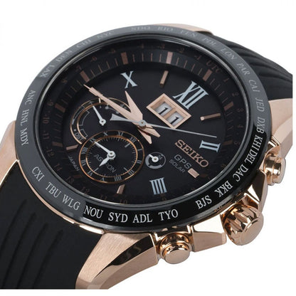 Seiko Astron GPS Solar Rose goud 45 MM | SSE153J1