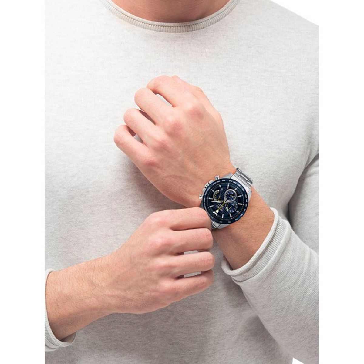 Seiko Casual Chronographs Staal Blauw 44mm | SSB301P1