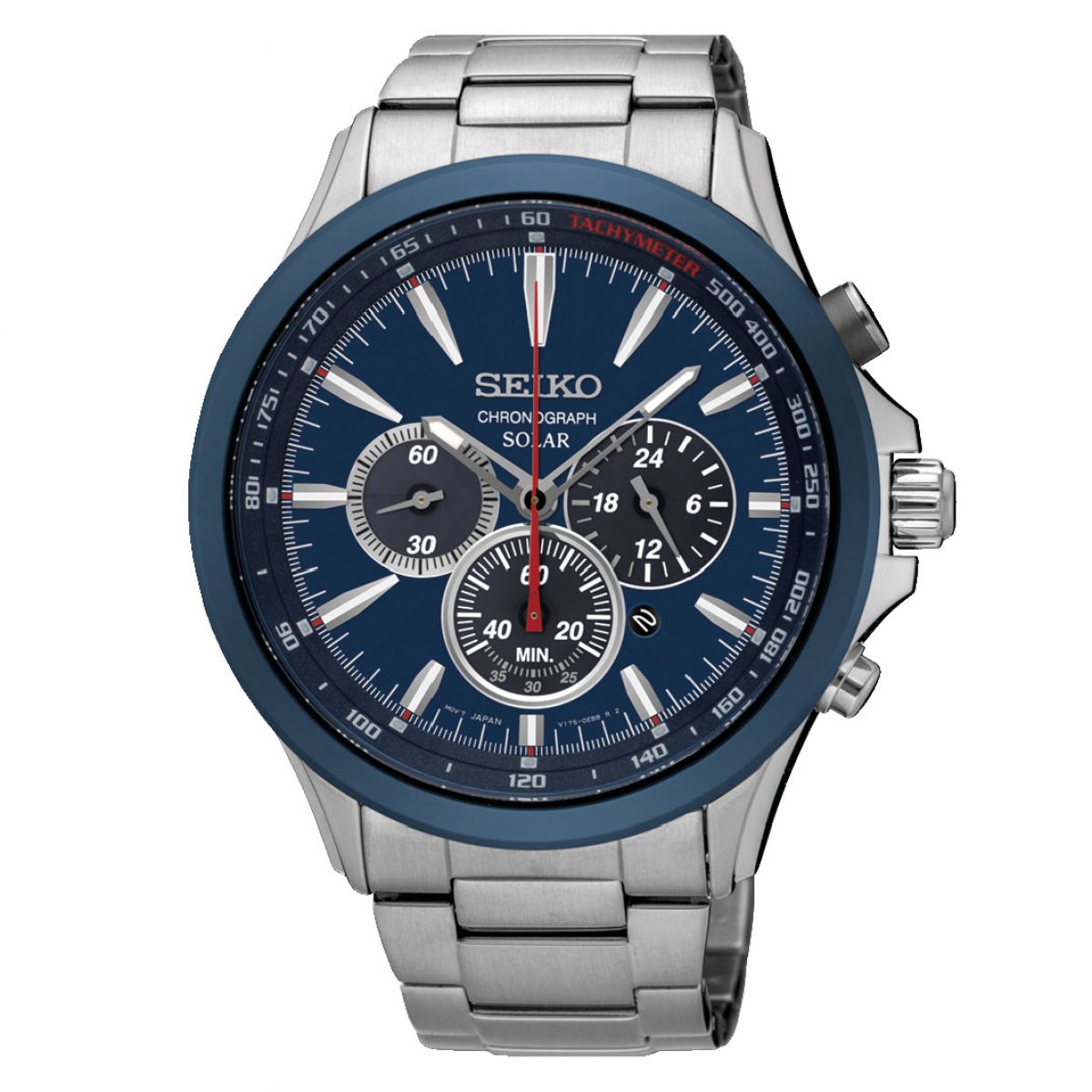 Seiko Solar Chronograph 45 mm staal | SSC495P1